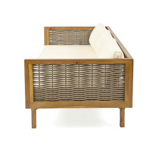 Claremont 3-Seater Daybed and Acacia Wood Patio Table