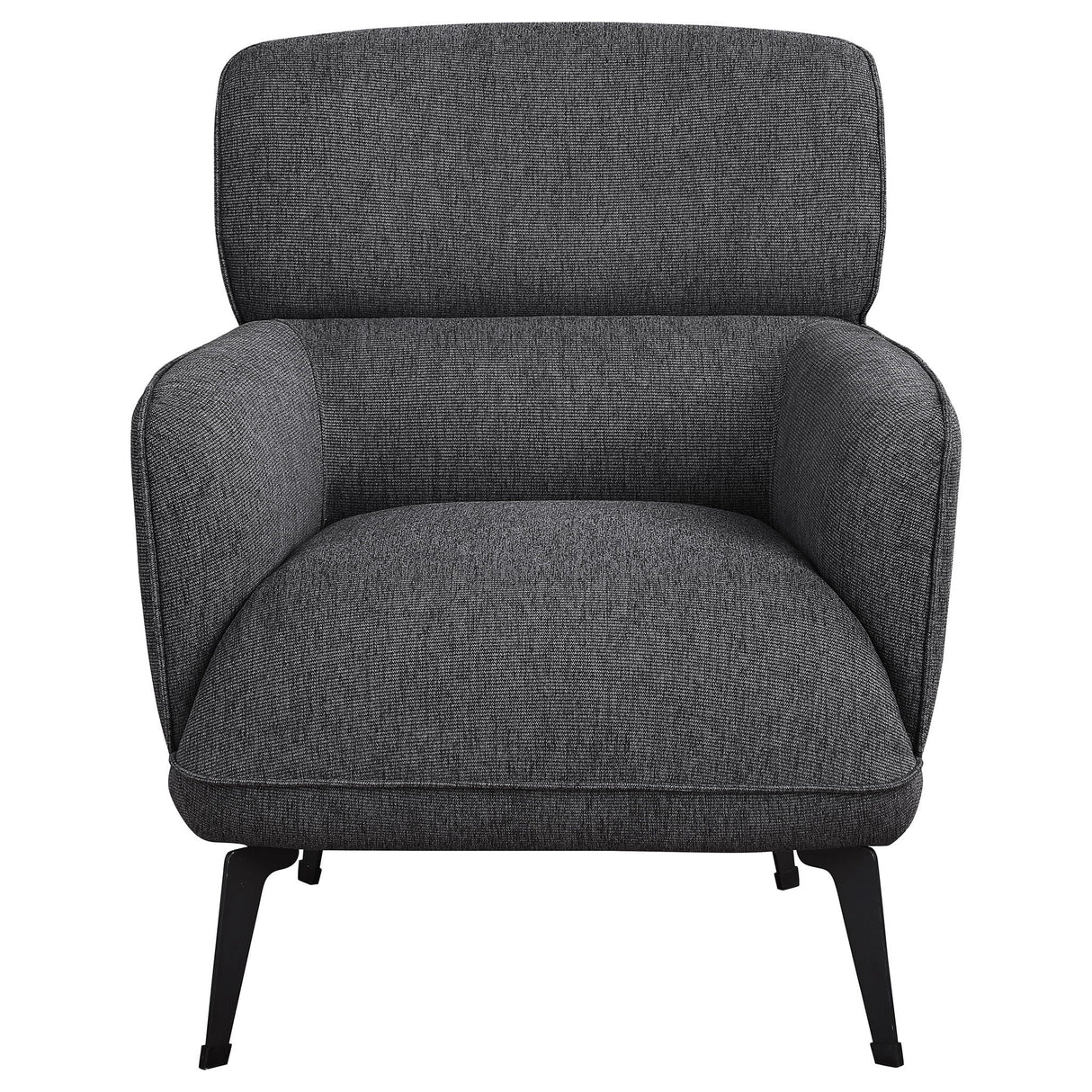 Andrea Upholstered Crescent Arm Accent Chair Grey