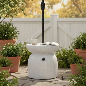 Odelia MGO Outdoor Patio Side Table Umbrella Base