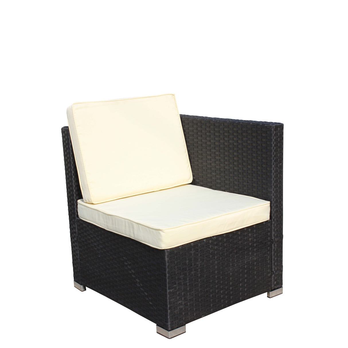 Outdoor 5-Piece PE Rattan Wicker Patio Sofa Set with Coffee Table