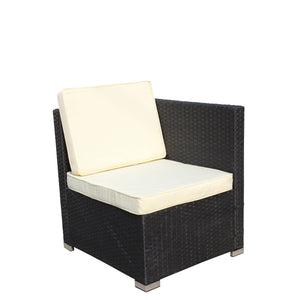 Outdoor 5-Piece PE Rattan Wicker Patio Sofa Set with Coffee Table