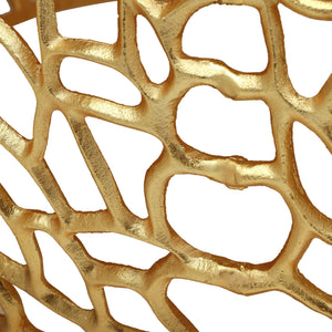 Modern Glam Mesh Coffee Table With Accents And - Gold