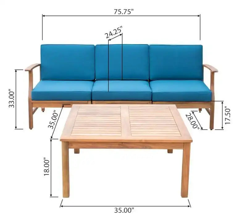Perla 3 Seater Sofa And Table Set