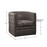 Capstone Button Tufted Swivel Club Chair