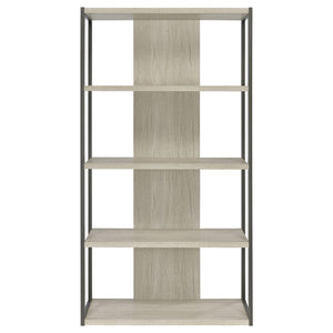 Loomis 72-inch 4-shelf Bookshelf Whitewashed Grey