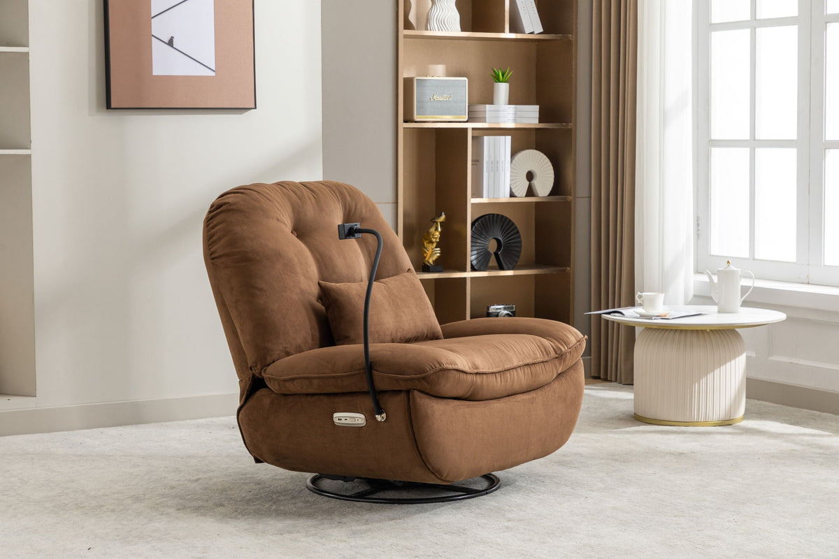 Power Recliner Swivel Glider USB Charger With tooth Music Player, Sleep, Working, Game And Leisure