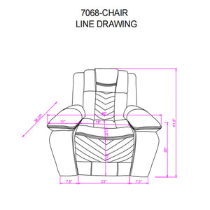 Raize - Power Living Room Set With Storage Console And Cup Holders