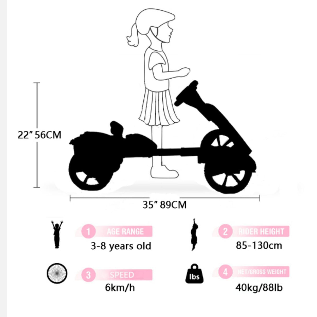 Electric Kids Pedal Go Kart With Adjustable Seat and Foldable Design