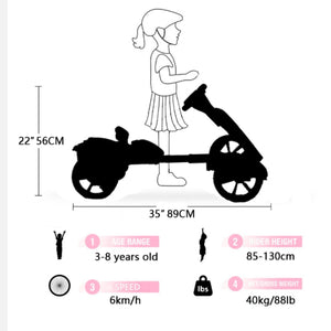 Electric Kids Pedal Go Kart With Adjustable Seat and Foldable Design