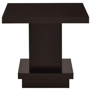 Reston Square Engineered Wood Side End Table Cappuccino