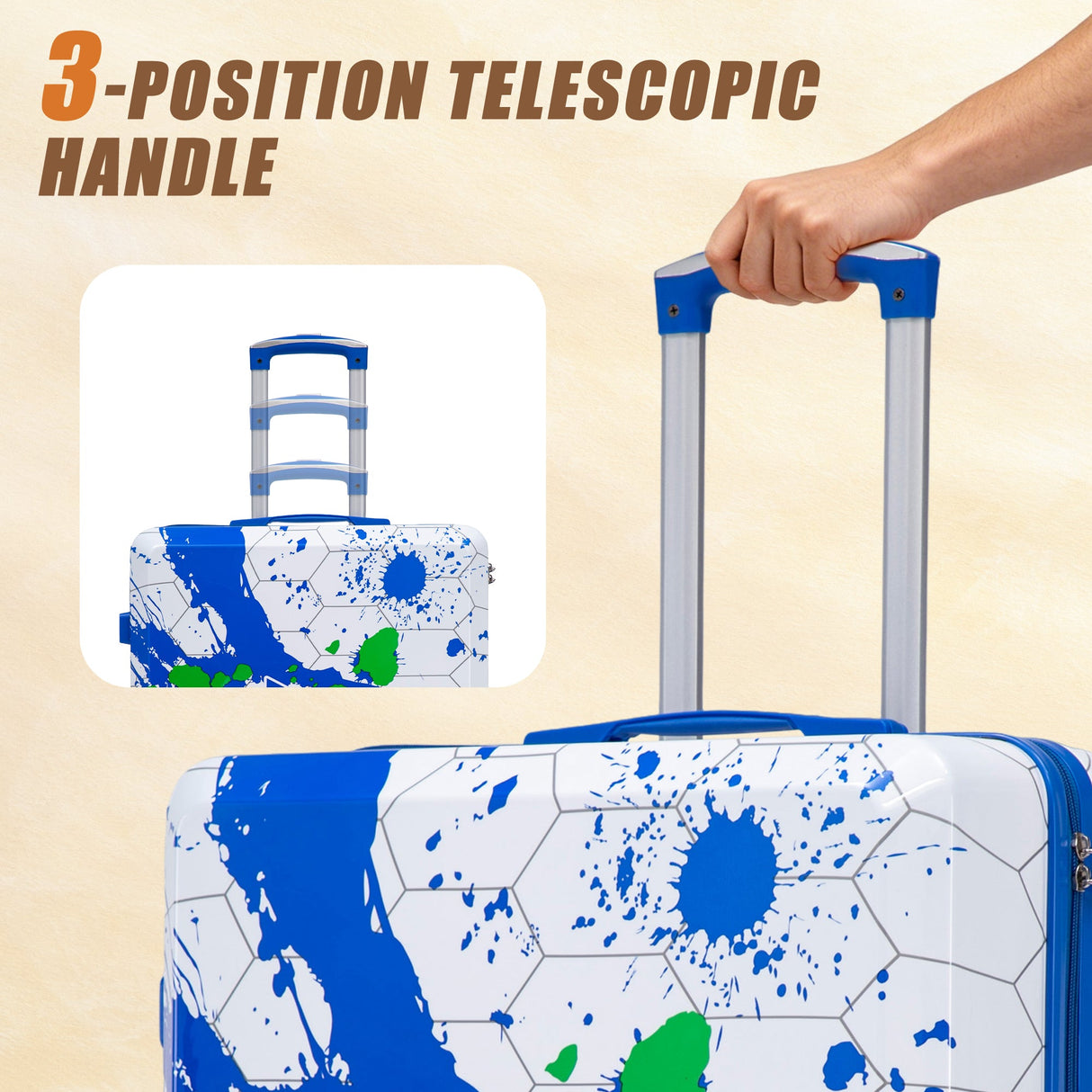 28 Inch Hard Case Luggage with Combination Lock