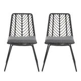 DEJA Chair 2PCS with 2 Cushions, Gray