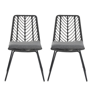 DEJA Chair 2PCS with 2 Cushions, Gray