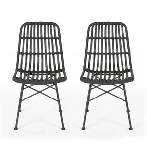 Sawtelle Outdoor Wicker Armless Chair