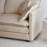 Comfy Deep Single Seat Sofa Upholstered Reading Armchair