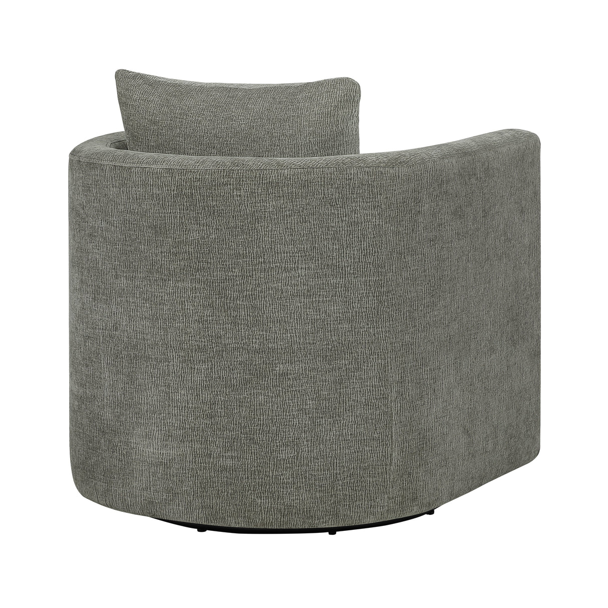 Sutton Light Grey Performance Fabric Swivel Barrel Chair