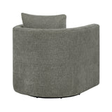 Sutton Light Grey Performance Fabric Swivel Barrel Chair