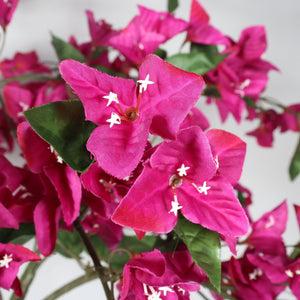 Artificial Bougainvillea Tree - Dark Pink with Green Leaves