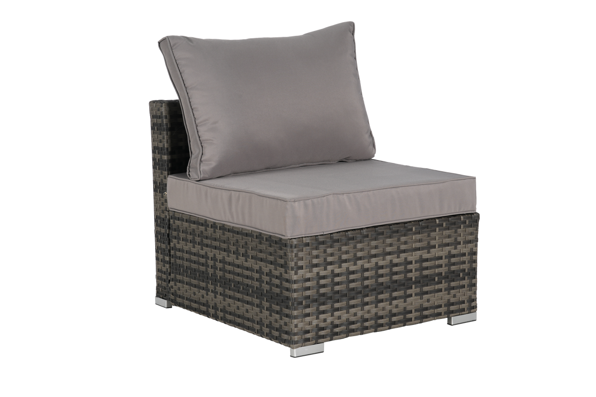 8 Pieces Outdoor Patio Sectional Sofa Couch,Wicker Furniture Conversation Sets with Washable Cushions & Glass Coffee Table for Garden, Poolside, Backyard