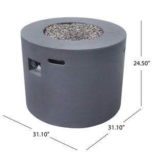 Round Iron Fire Pit With 40,000 BTU