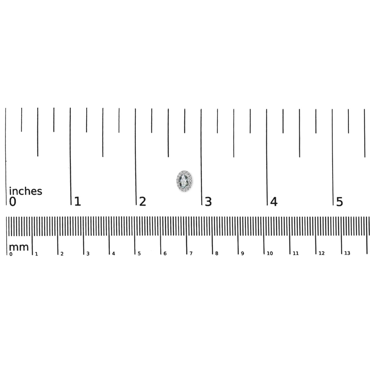 10K White Gold 5x3 MM Oval Cut Birthstone and Diamond Halo Stud Earrings (I-J Color, I1-I2 Clarity)