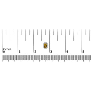 10K White Gold 5x3 MM Oval Cut Birthstone and Diamond Halo Stud Earrings (I-J Color, I1-I2 Clarity)