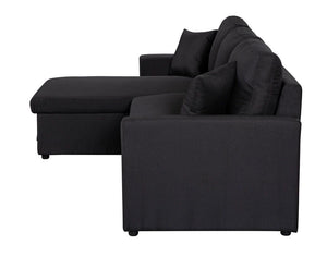 Paisley - Fabric Reversible Sleeper Sectional Sofa With Storage Chaise