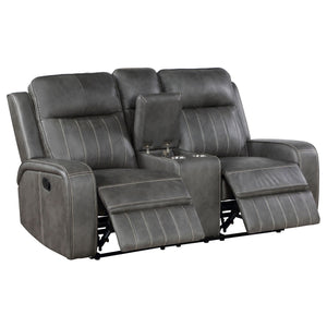 Forrest - 2 Piece Motion Reclining Sofa Set - Gray