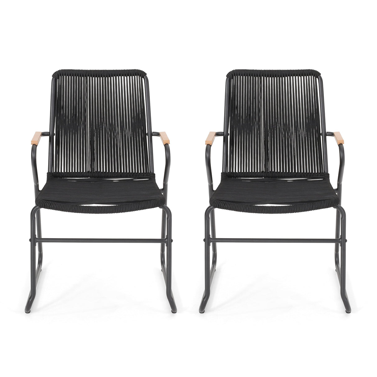 Moonstone Outdoor Club Chair Set with Rope Weave Design