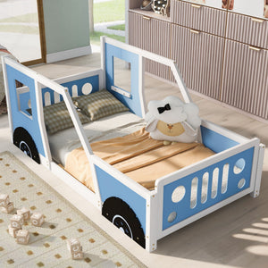 Classic Car Shaped Platform Bed With Wheels