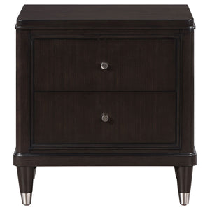 Niguel - 2 Drawer Nightstand With Felt Lined Top Drawer - Brown