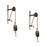 Industrial-pulley-mounting-bracket-(set-of-2)-Wall-Light-Fixtures