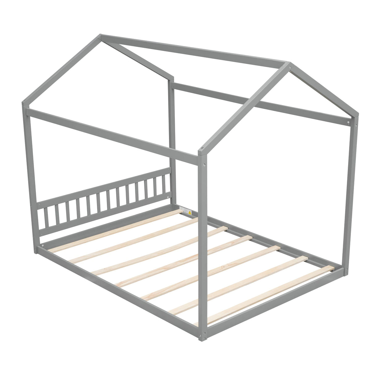 Wooden House Bed With Headboard