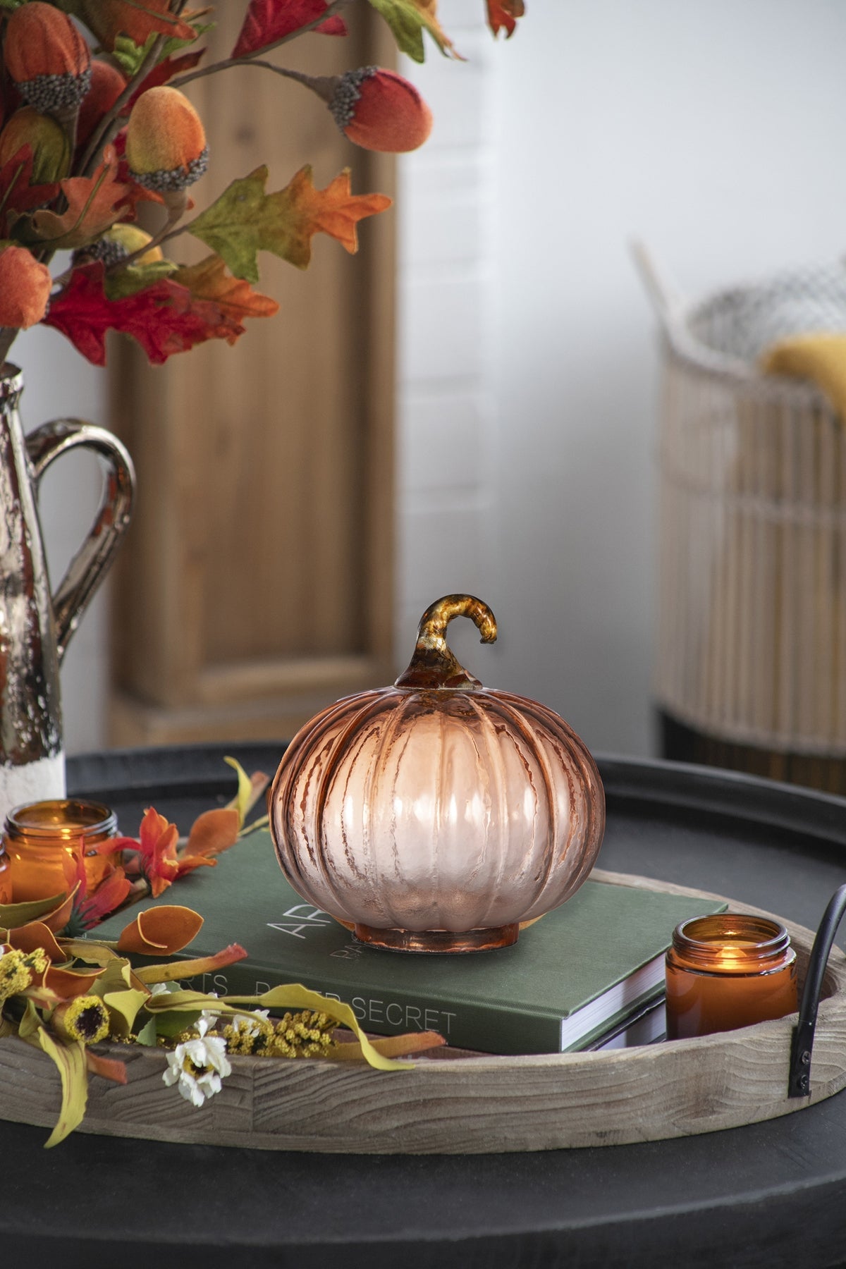 Set of 8 Glass Pumpkins