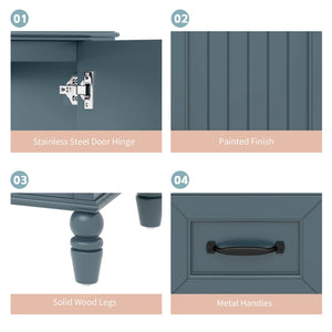 Bathroom Vanity With Sink, 2 Doors 2 Drawers, Freestanding Design
