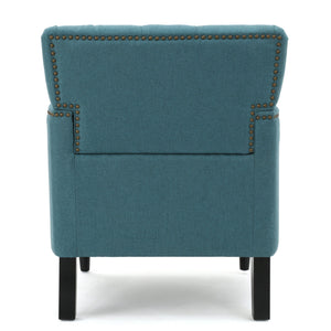 Harrison Tufted Club Chair with Plush Cushion and Studded Trim
