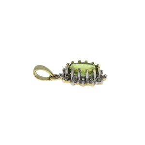 .96ct Peridot Diamond Fashion Pendants 10KT Yellow Gold