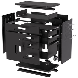 Rolling Tool Cabinet Heavy Duty Garage Storage With Lockable Doors