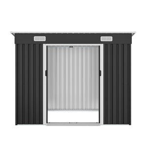 8x4ft Metal Shed with Sliding Door and Air Vents