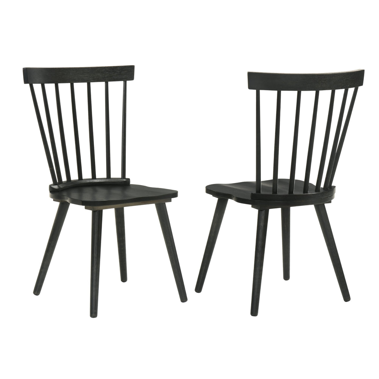 Modern Farmhouse Spindle Back Dining Chairs, Set of 2