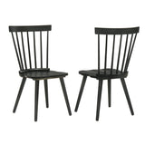 Modern Farmhouse Spindle Back Dining Chairs, Set of 2