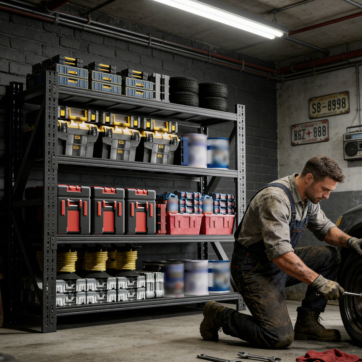 Heavy Duty Metal Adjustable Garage Shelves