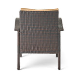 Honolulu 4PC PE Wicker Outdoor Seating Set in Brown and Tan