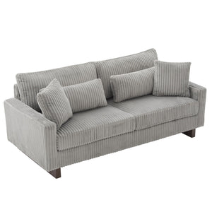 Modern Loveseat Sofa With 4 Pillows