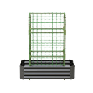 2-in-1 Raised Garden Bed with Trellis - 4x2x1 Ft Outdoor Planter