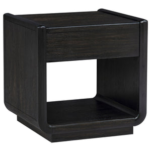 Leandro 2-piece Wood Coffee and End Table Set Burnished Black