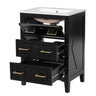 Bathroom Vanity With Sink, Free Standing 3 Drawer Storage Cabinet