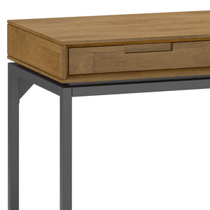 Mid Century Wide Writing Desk with Three Drawers - Multiple Colors