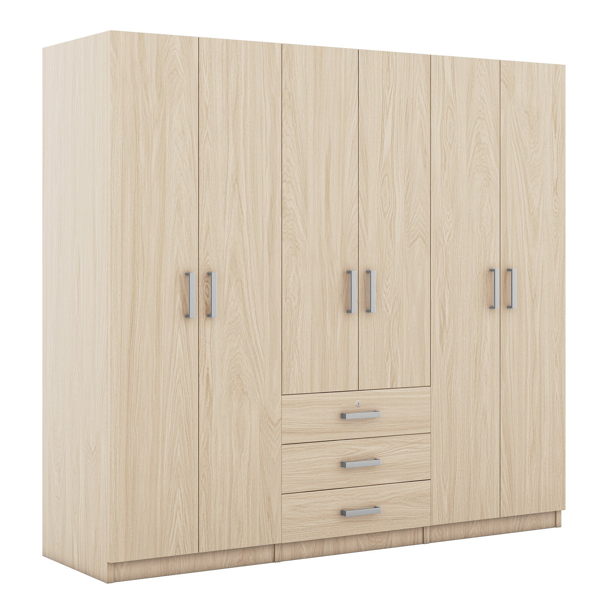 6-Doors Wooden Wardrobe Storage for Bedroom