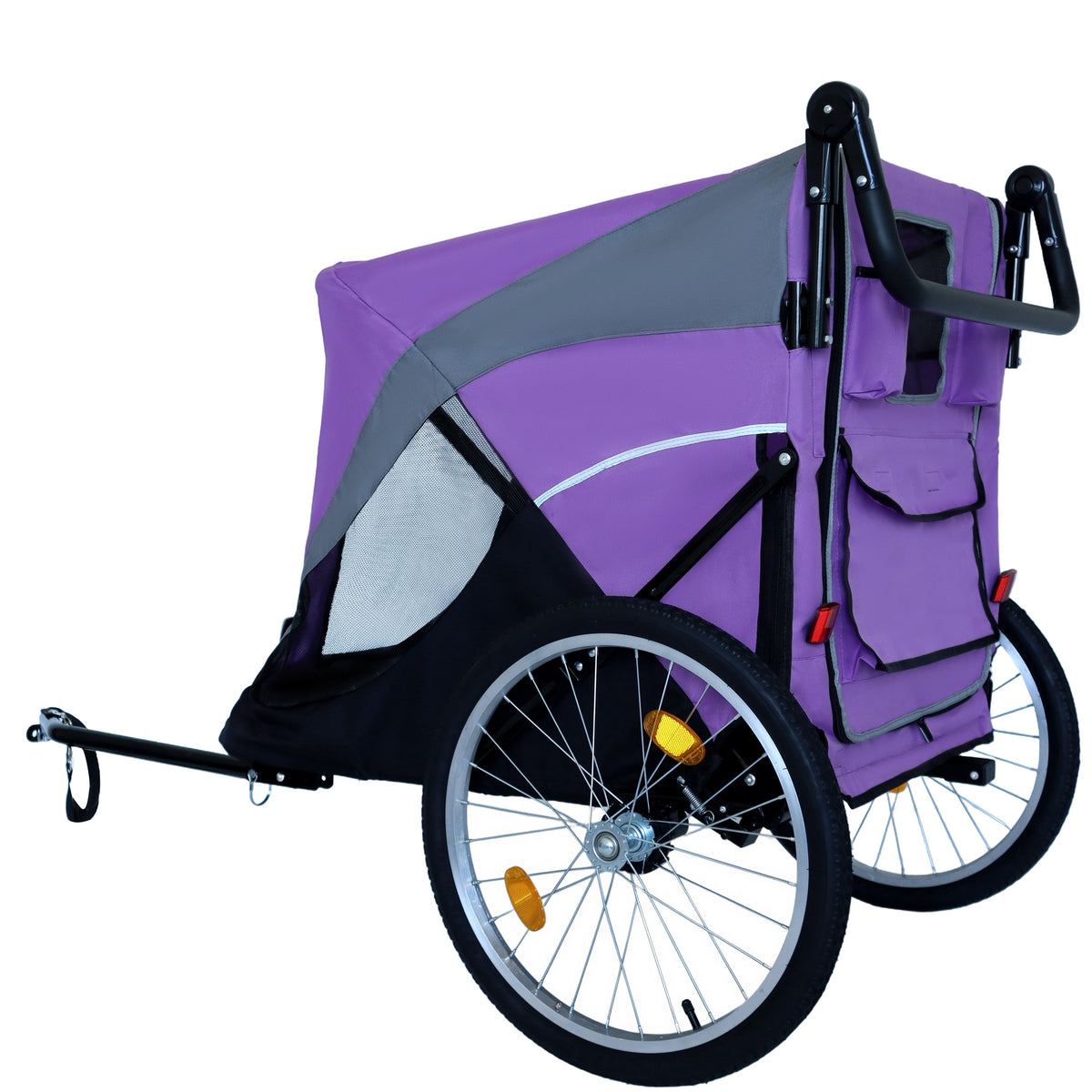 2-in-1 Bike Trailer & Push Cart for Pets